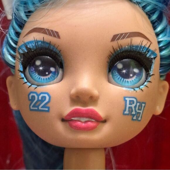 Rainbow โ๐๐๐High Skyler Bradshaw Cheer Squad blue hair - Picture 13 of 14